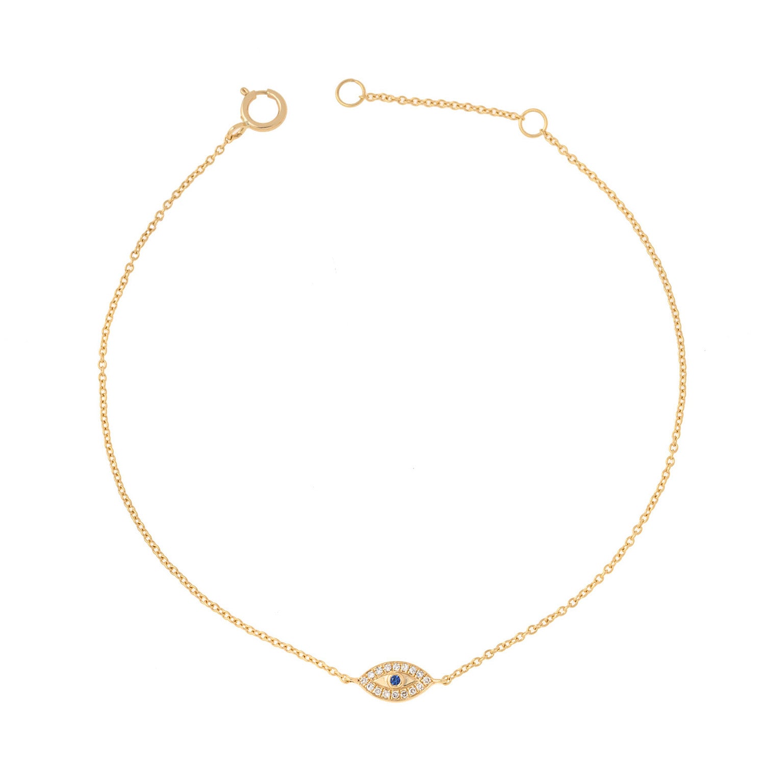 Evil eye bracelet. Diamond evil eye bracelet. Evil eye chain bracelet. Sapphire and diamond eye bracelet. Eye bracelet. Eye jewellery. Anatol jewellery. Χρυσά κοσμήματα. Κόσμημα με μάτι. Βραχιόλι με μάτι. Χρυσό μάτι με μπριγιάν. Ανατολ κοσμήματα.
