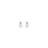 Diamond Top Pearl Earring
