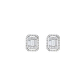 Rectangle Diamond Earrings