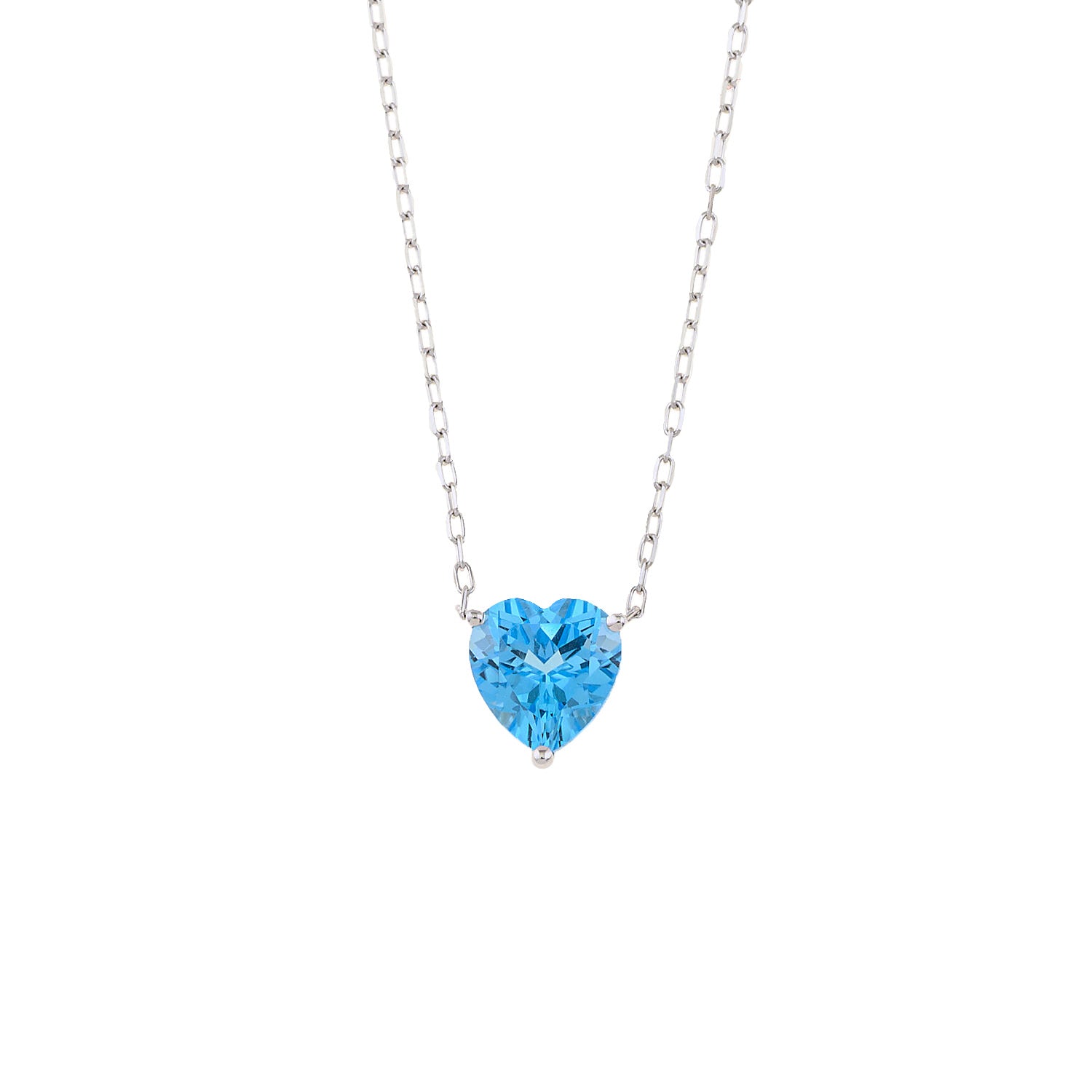Blue Cloud Heart Necklace