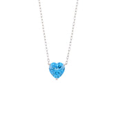 Blue Cloud Heart Necklace