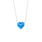 Blue Cloud Heart Necklace
