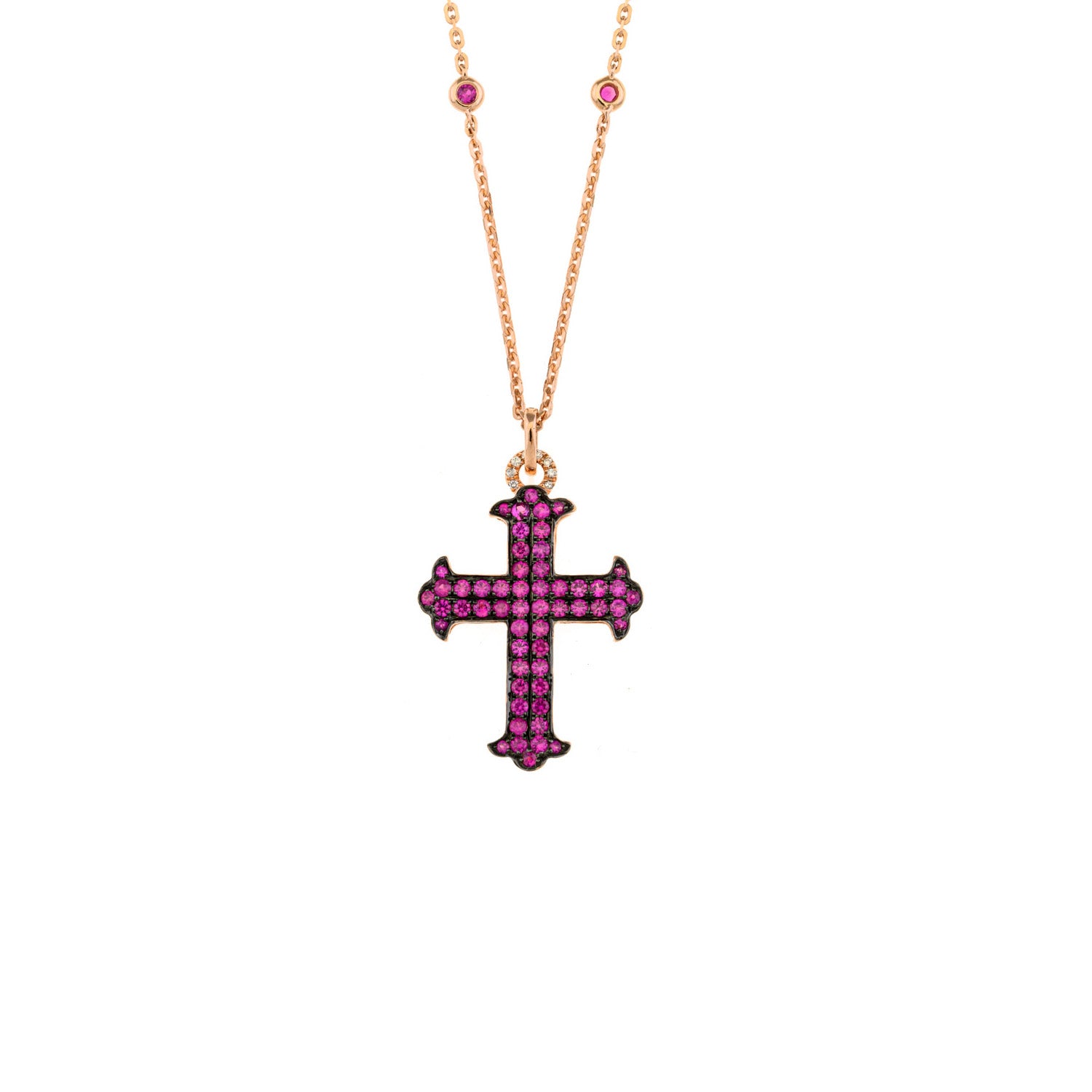 Diamond Cross. Gold and diamond cross. Cross for christening. Cross for baptism. Fine jewellery. Anatol jewellery. Χρυσά κοσμήματα. Κοσμήματα Κηφισιά. Σταυρός χρυσός. Σταυρός με διαμάντια. Βαφτιστικός σταυρός. Σταυρός για βάφτιση. Σταυρός με μπριγιάν. Ruby cross necklace.