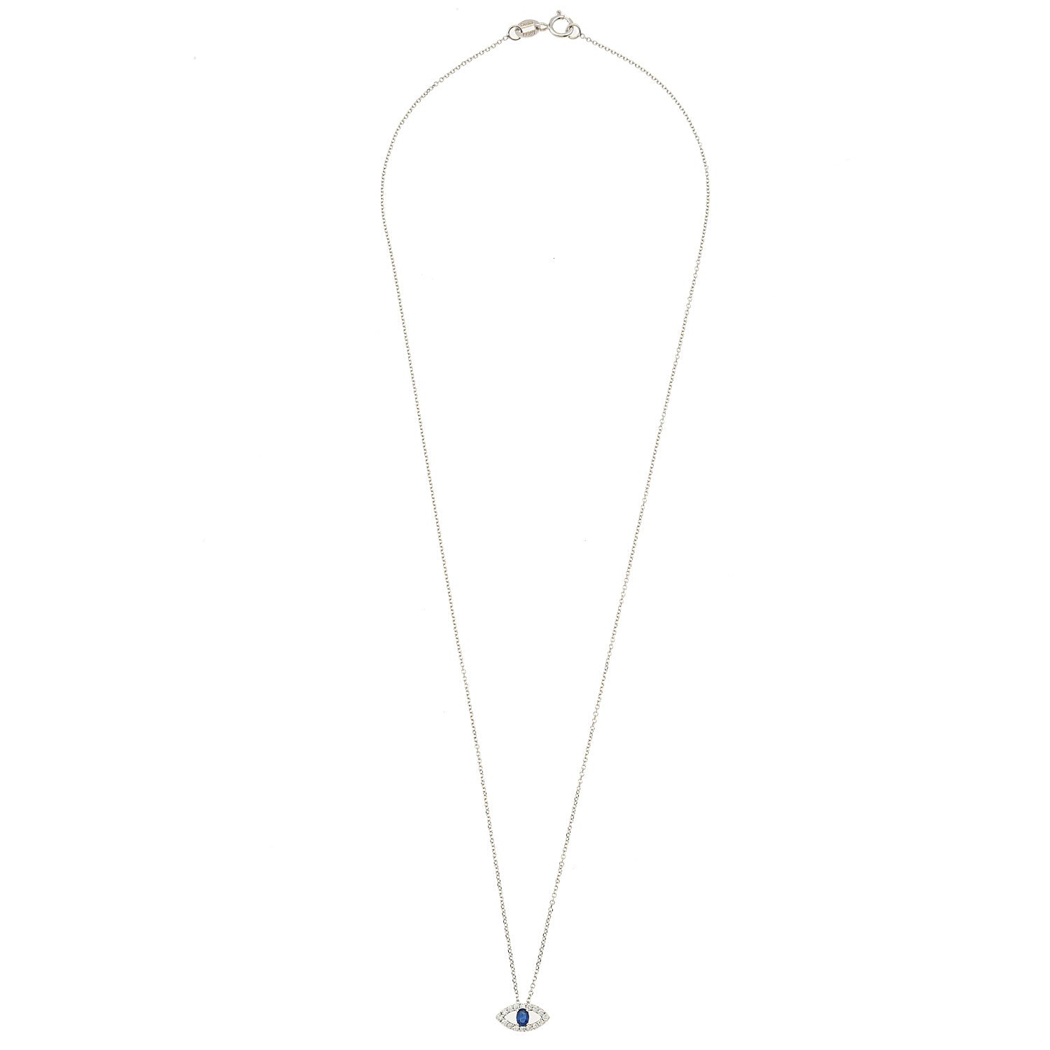 Evil Eye Necklace. Diamond Necklace. Blue Sapphires. Tear drop necklace. 18K Gold. Rose Gold, White Gold, Yellow Gold. Fine Jewelry. Gift. Κολιέ μάτι. Κολιέ για δώρο μάτι. Χρυσό κολιέ. Κολιέ με διαμάντια. Κολιέ με ζαφείρια. Μάτι φυλαχτό. Μάτι με διαμάντια. Στρογγυλό μάτι κολιέ.