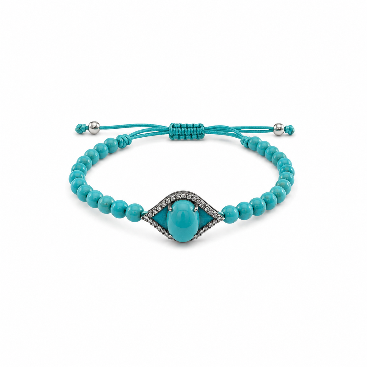 Turquoise Evil Eye Beaded Bracelet