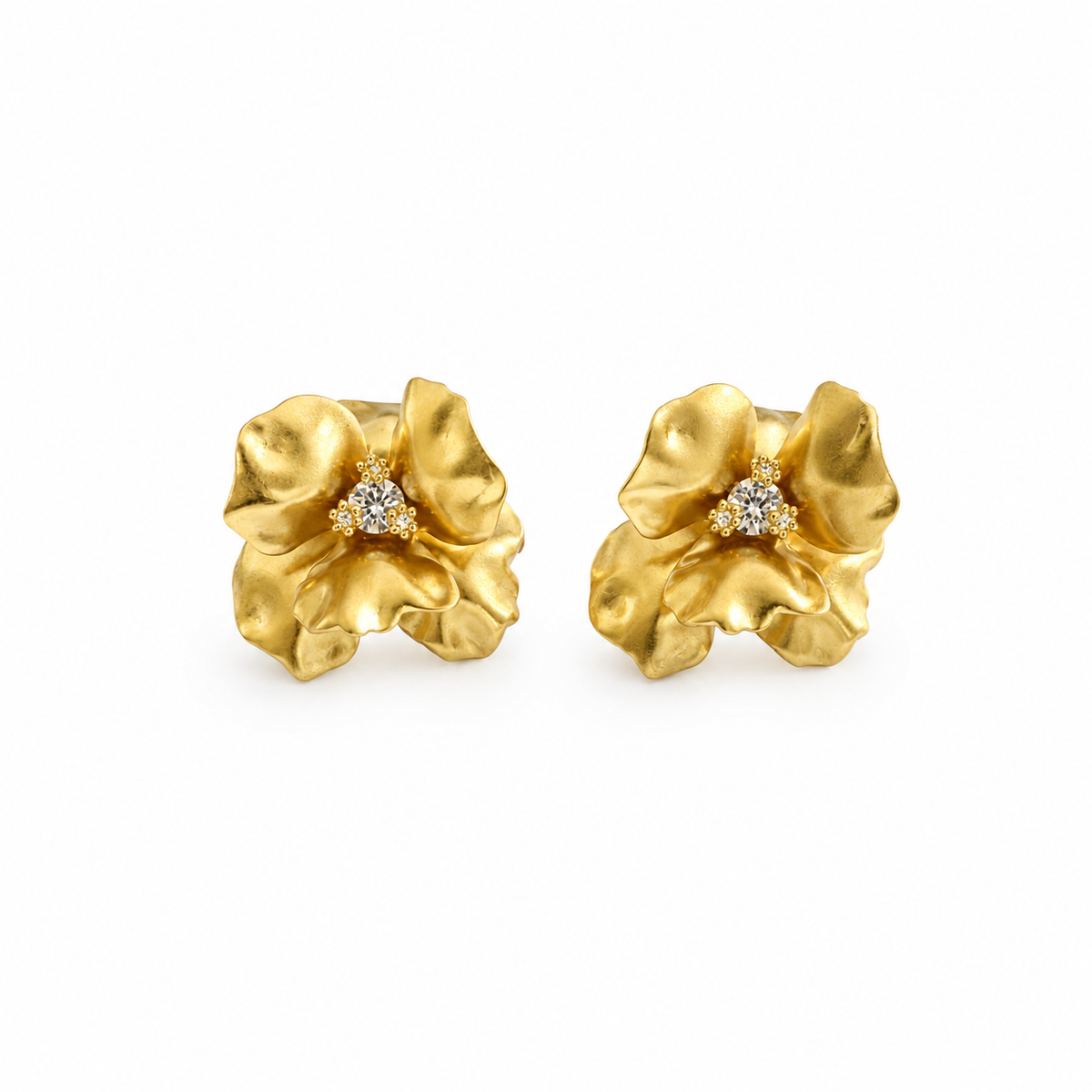 Golden Flower Earrings