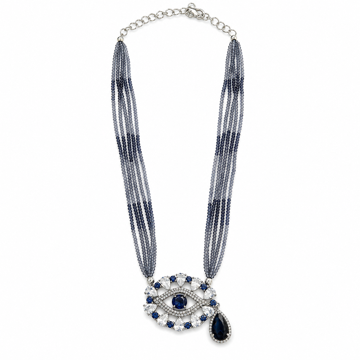 Blue Moon Eye Drop Necklace