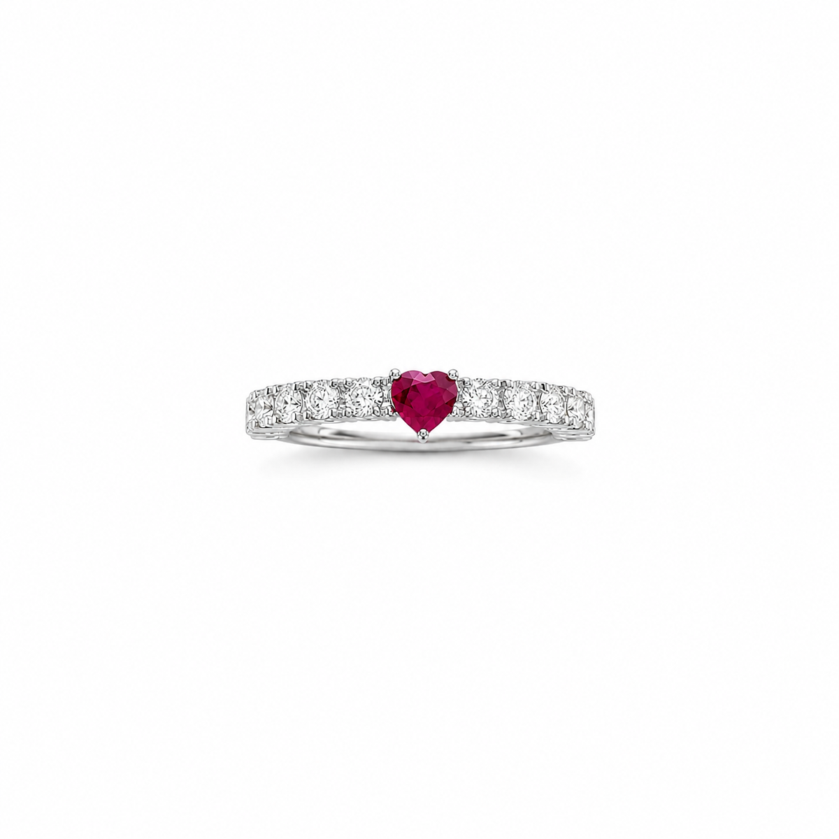 Ruby Heart Eternity Ring