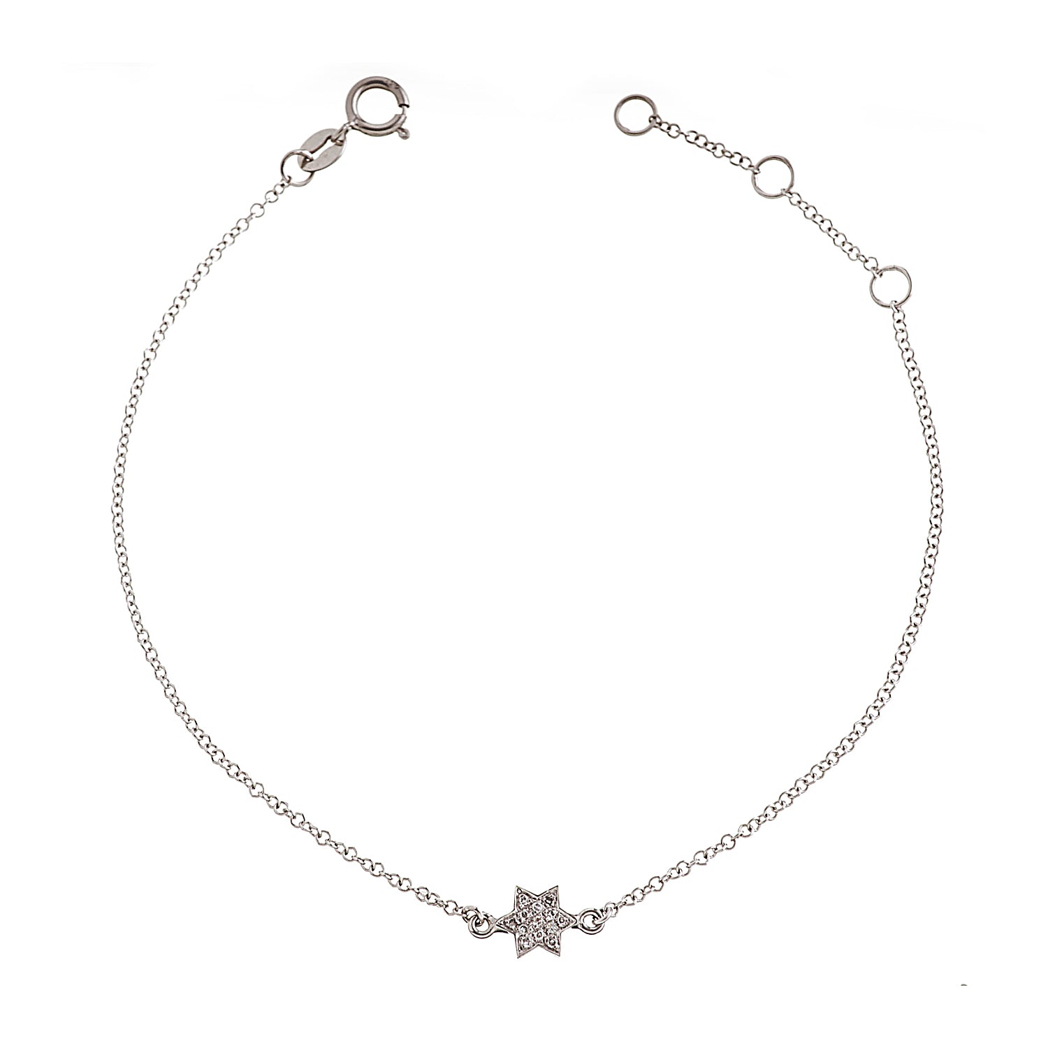 White Gold diamond star bracelet