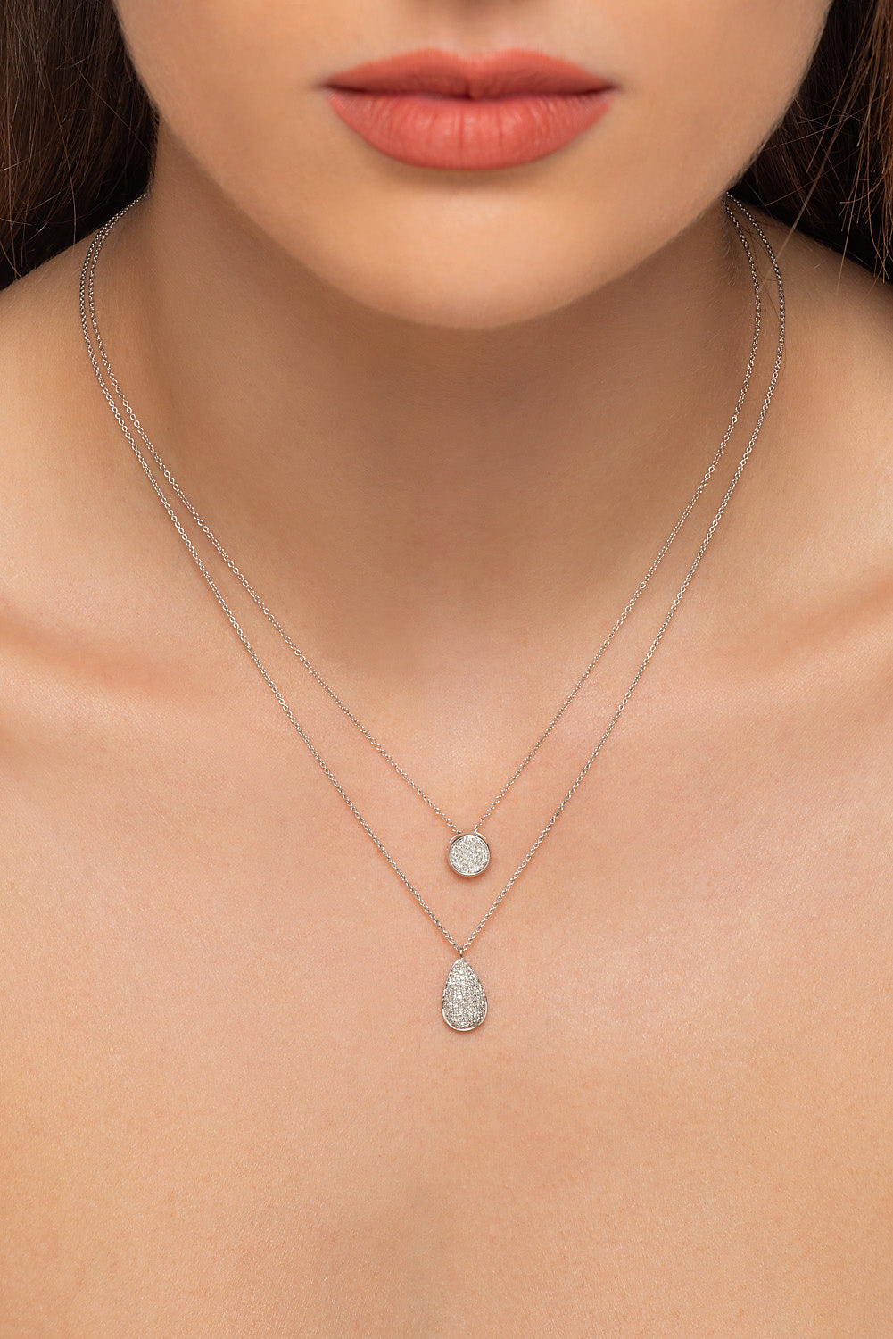 Gold and diamond necklace. Anatol necklace. Diamond necklace. Κολιέ χρυσό. Κολιέ με μπριγιάν. Κολιέ με διαμάντια.