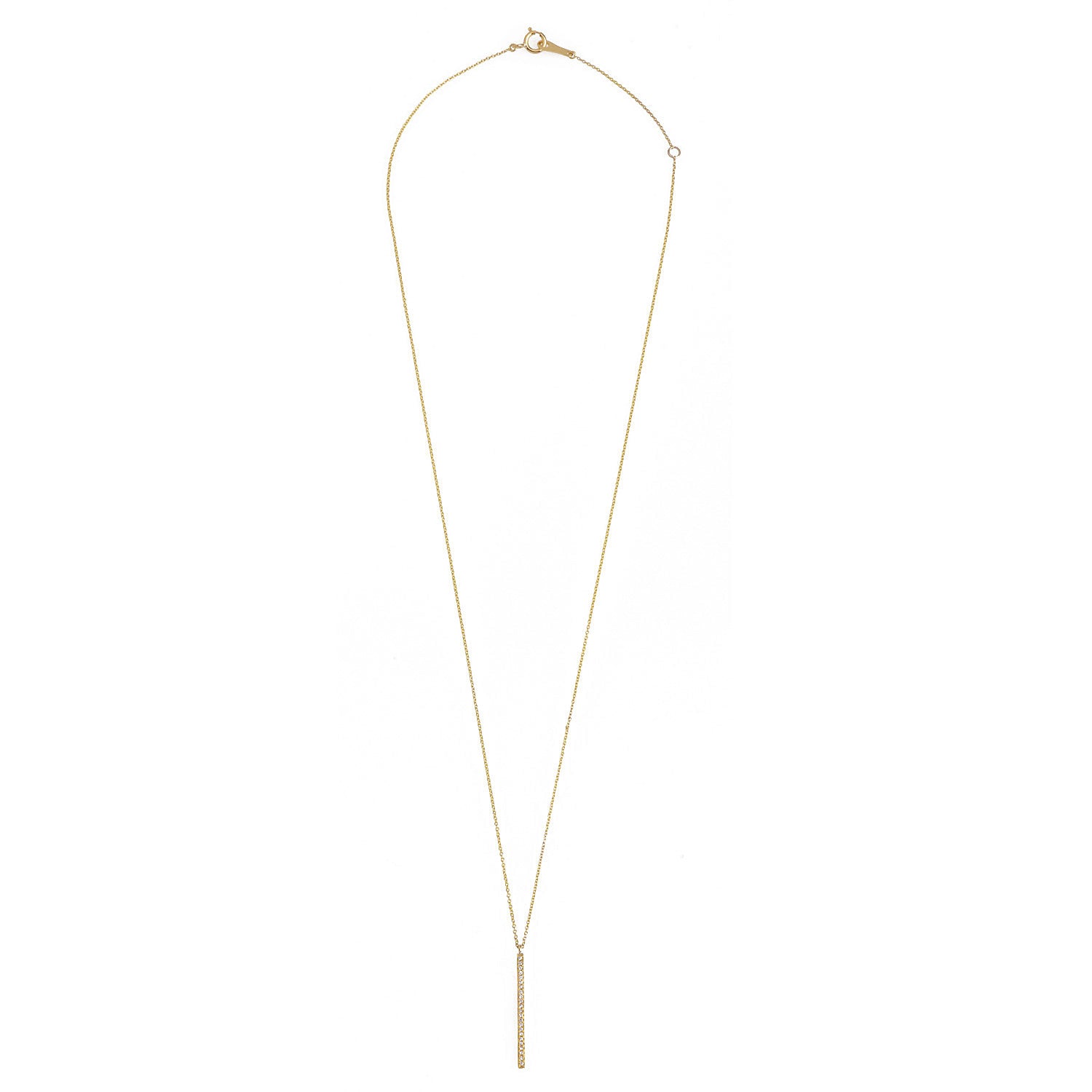 Gold and Diamond necklace. Diamond line necklace. Yellow gold necklace. Χρυσό κολιέ. Κολιέ με διαμάντια. Γραμμή με διαμάντια.