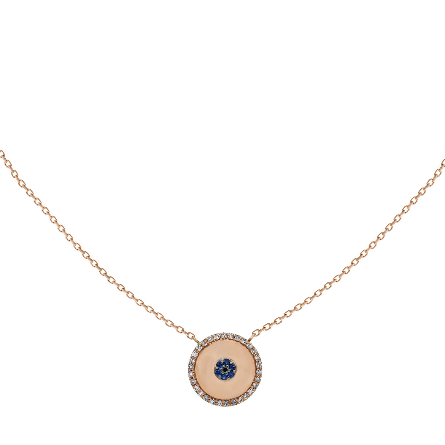 Evil eye necklace. Sapphire evil eye.  Μάτι κολιέ.
