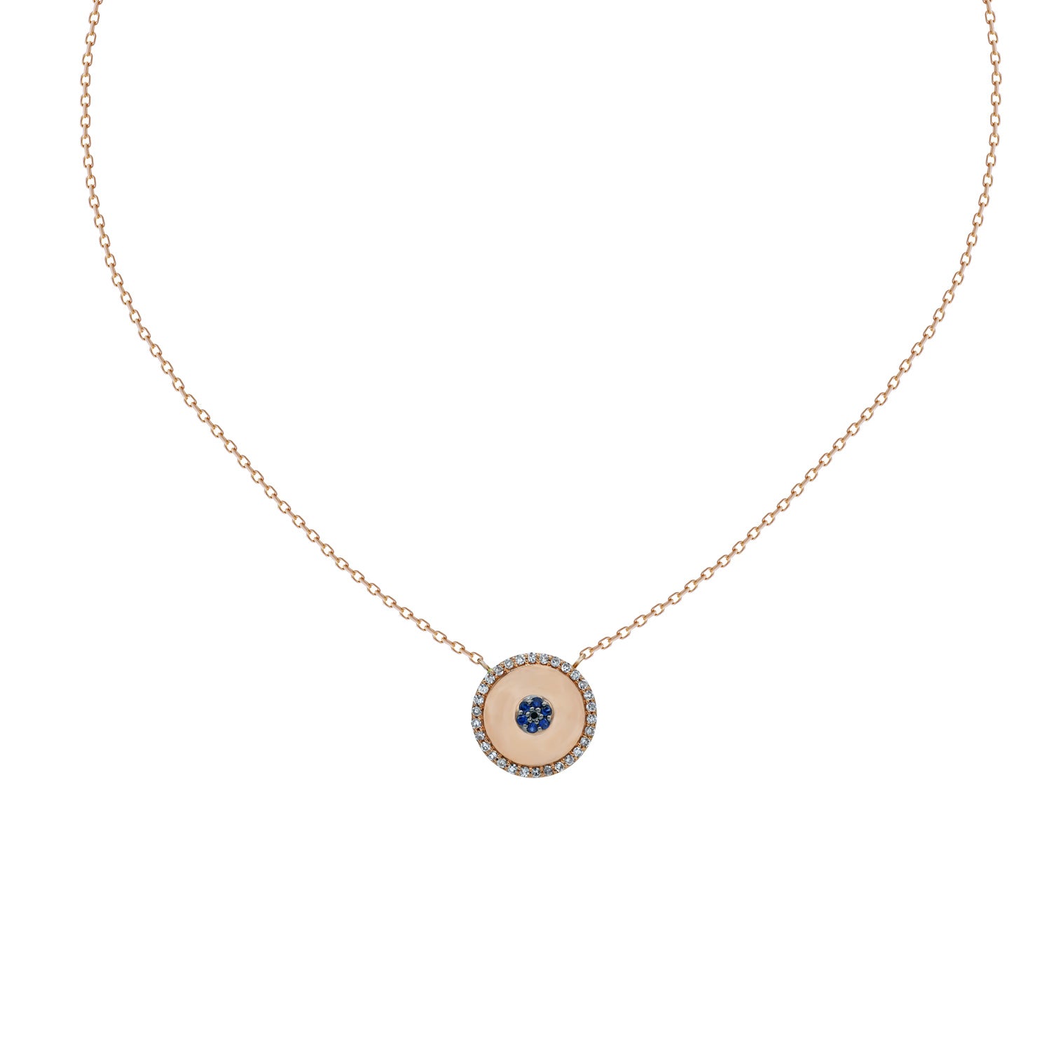 Evil eye necklace. Sapphire evil eye.  Μάτι κολιέ.