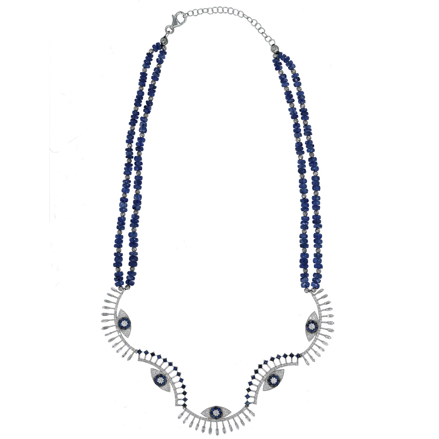 Sapphire Evil Eye Necklace