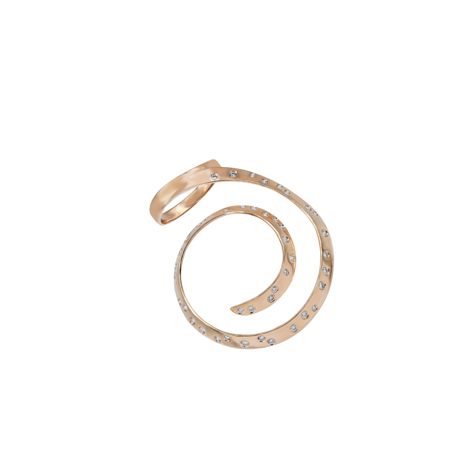 Swirl Ring. Diamond Ring. Gold ring. Rose Gold ring.