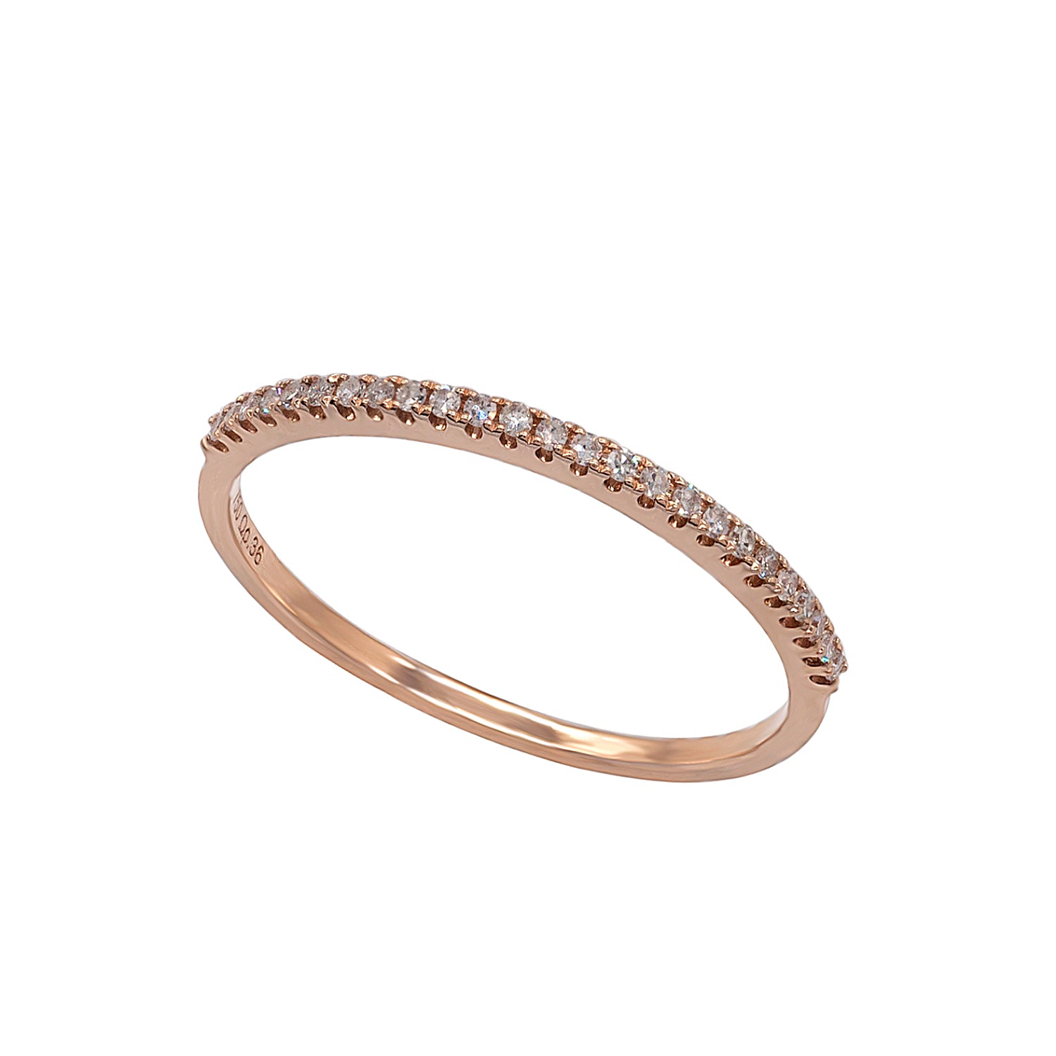 Half Diamond Ring Band