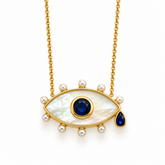 Aegean Pearl Eye Necklace
