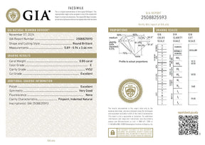 0.80CT, E, VVS2 Engagement Ring