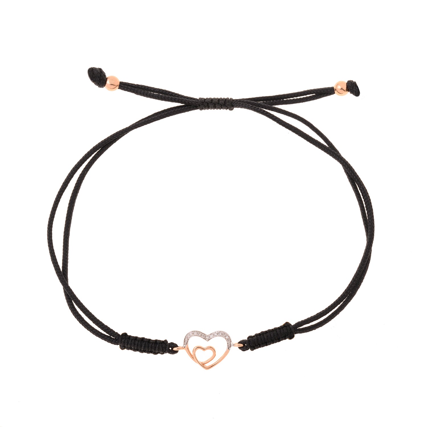 Cord bracelet. Diamond charm cord bracelet. Gold and diamond bracelet. Bracelet with charm and cord. Colourful cord bracelet. Anatol Jewellery. Χρυσά κοσμήματα. Βραχιόλι με κορδόνι. Χρυσό βραχιόλι με μπριγιάν. Κοσμήματα Κηφισιά.