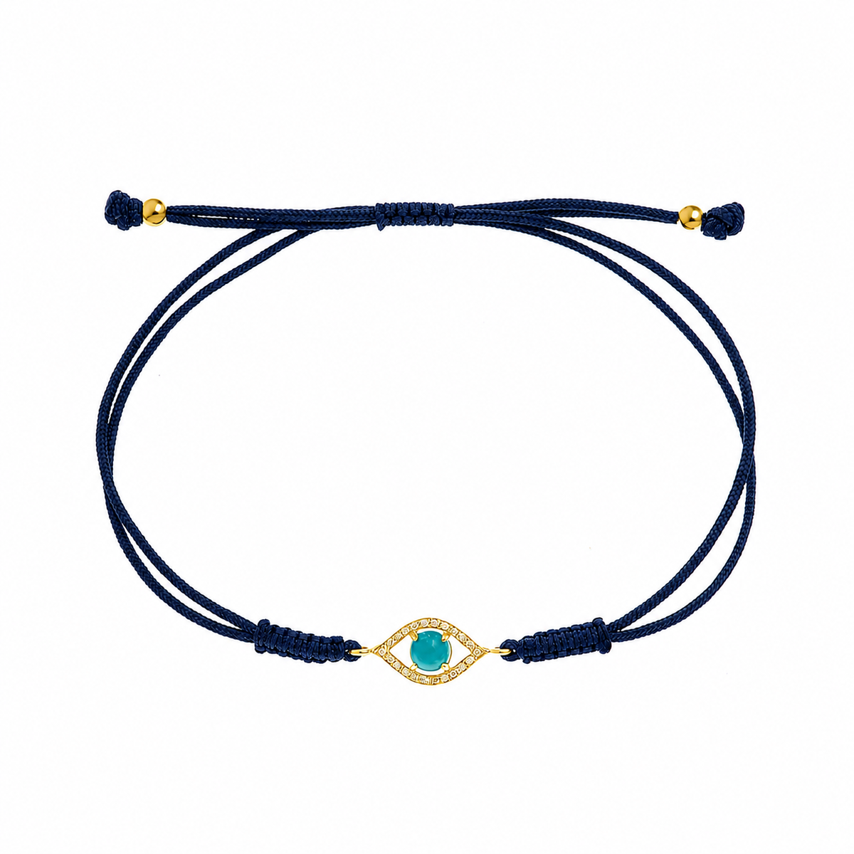 Turquoise Evil Eye Cord Bracelet