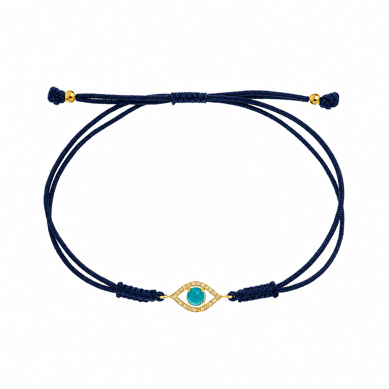 Turquoise Evil Eye Cord Bracelet