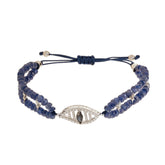 Evil eye bracelet. Diamond evil eye bracelet. Evil eye chain bracelet. Sapphire and diamond eye bracelet. Eye bracelet. Eye jewellery. Anatol jewellery. Χρυσά κοσμήματα. Κόσμημα με μάτι. Βραχιόλι με μάτι. Χρυσό μάτι με μπριγιάν. Ανατολ κοσμήματα. Marquise Sapphire Eye Bracelet