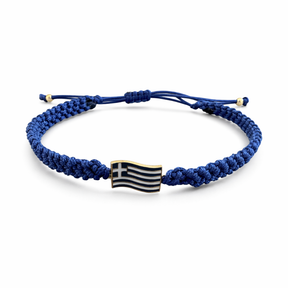 Greek Flag Cord Bracelet