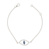 Evil eye bracelet. Diamond evil eye bracelet. Evil eye chain bracelet. Sapphire and diamond eye bracelet. Eye bracelet. Eye jewellery. Anatol jewellery. Χρυσά κοσμήματα. Κόσμημα με μάτι. Βραχιόλι με μάτι. Χρυσό μάτι με μπριγιάν. Ανατολ κοσμήματα.