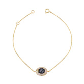 Evil eye bracelet. Diamond evil eye bracelet. Evil eye chain bracelet. Sapphire and diamond eye bracelet. Eye bracelet. Eye jewellery. Anatol jewellery. Χρυσά κοσμήματα. Κόσμημα με μάτι. Βραχιόλι με μάτι. Χρυσό μάτι με μπριγιάν. Ανατολ κοσμήματα.