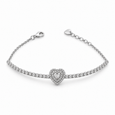 Diamond Heart Tennis Bracelet
