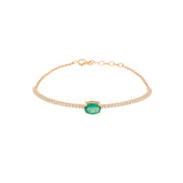 Emerald Top Diamond Bangle Bracelet