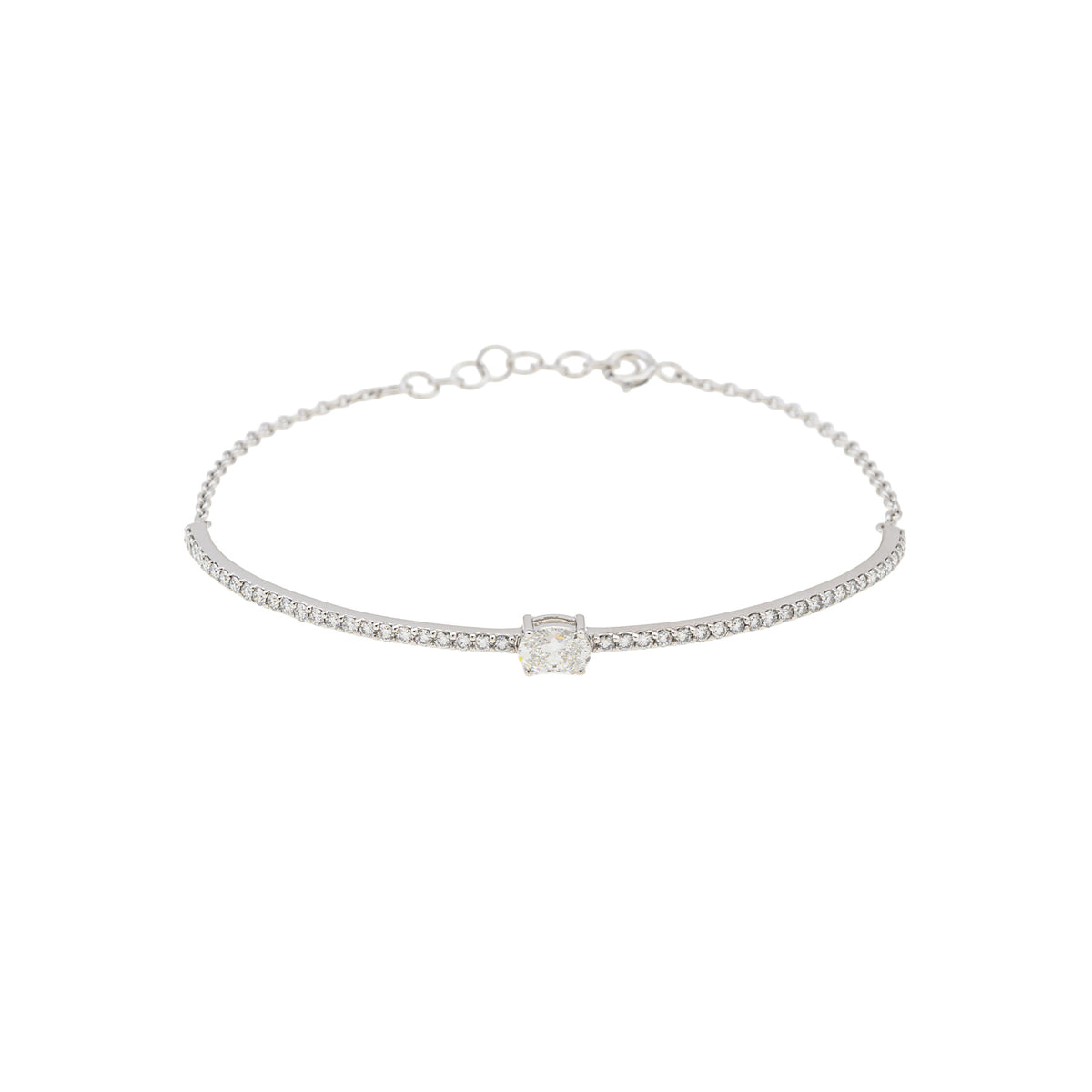 Diamond Top Diamond Bangle Bracelet