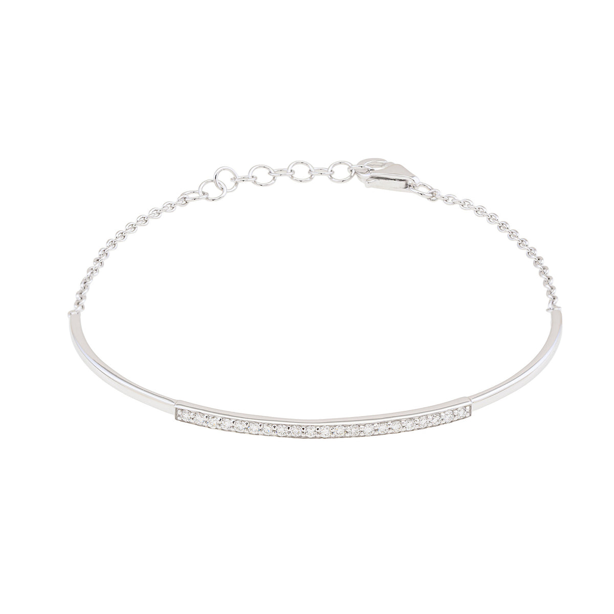 Diamond Bar Bangle Bracelet
