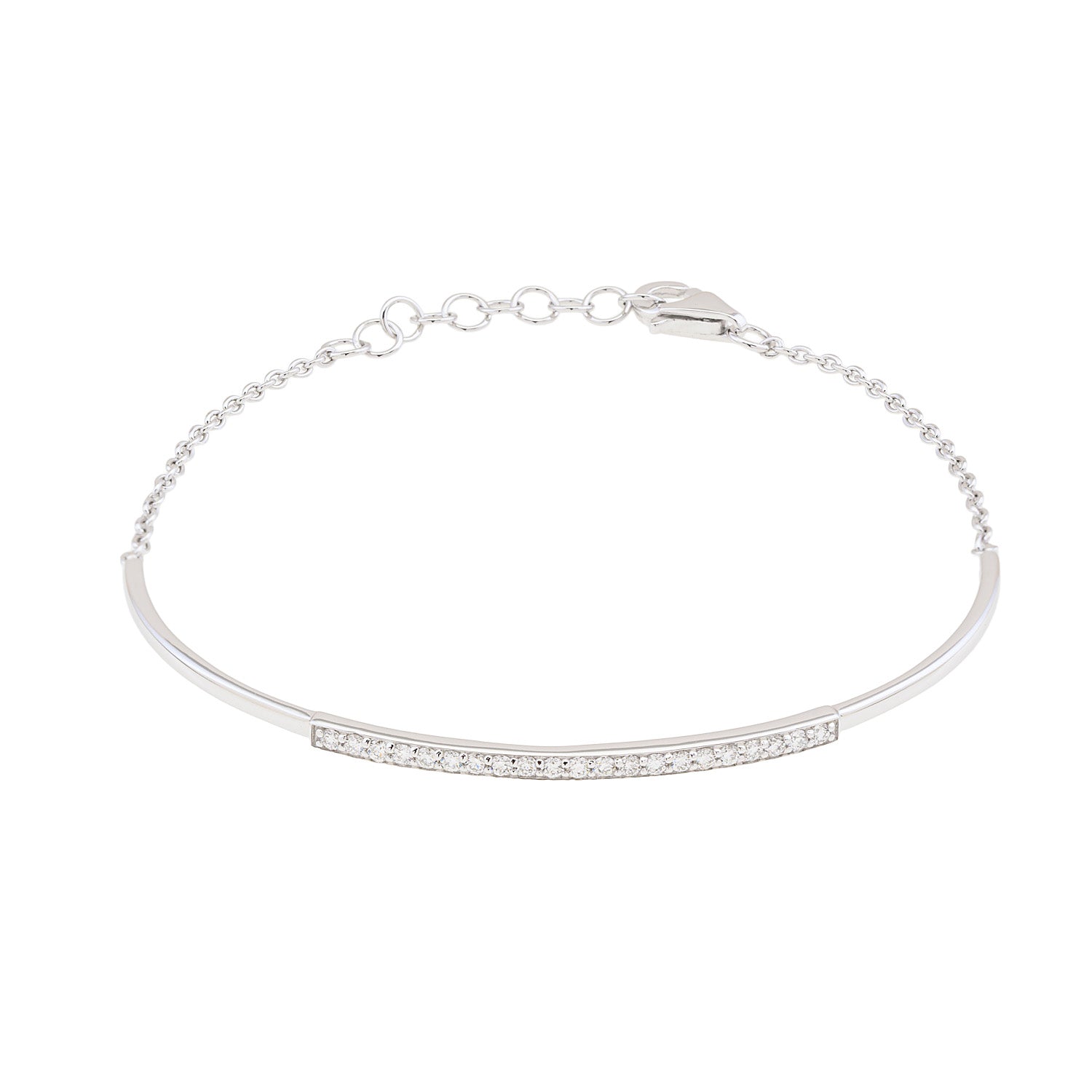 Diamond Bar Bangle Bracelet