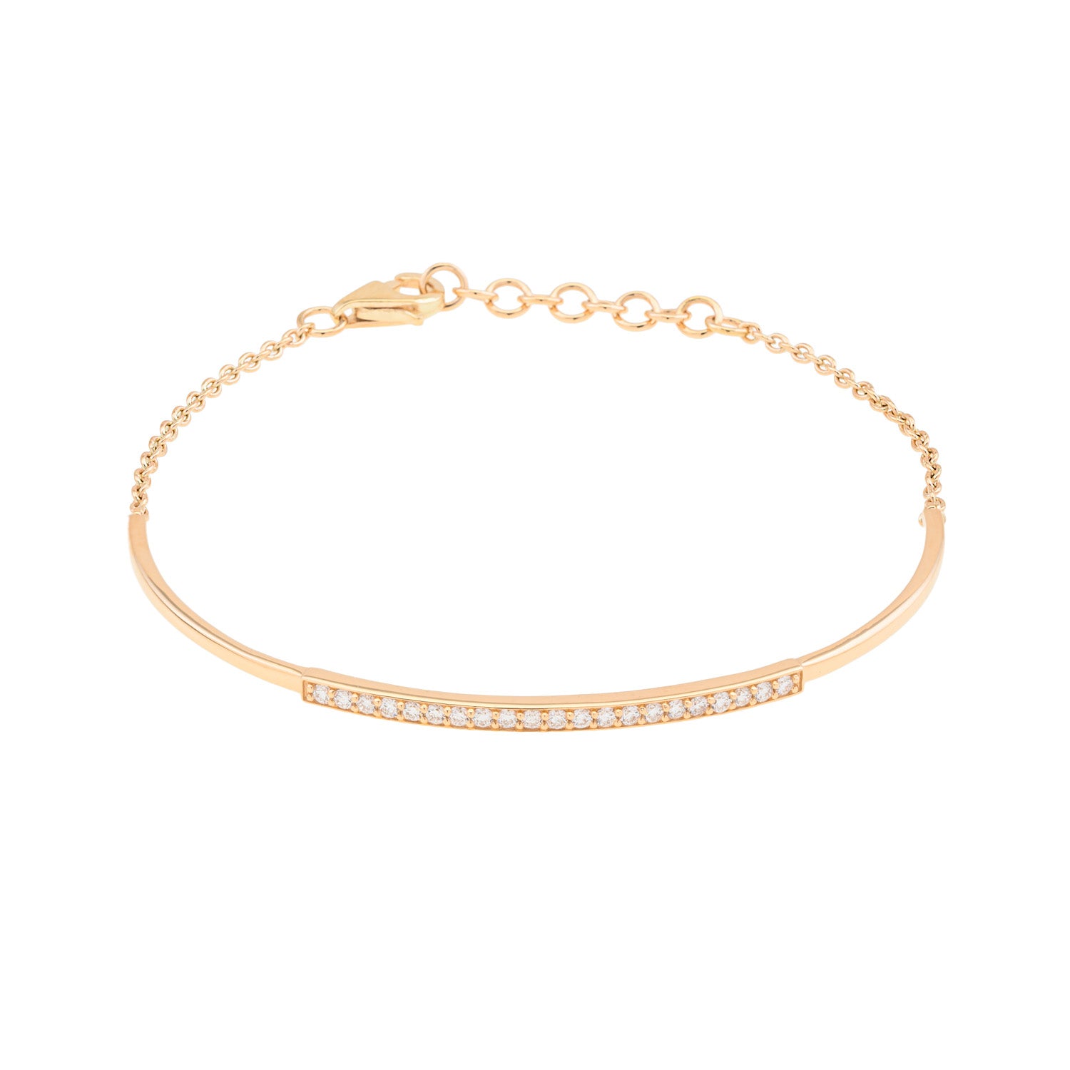 Diamond Bar Bangle Bracelet
