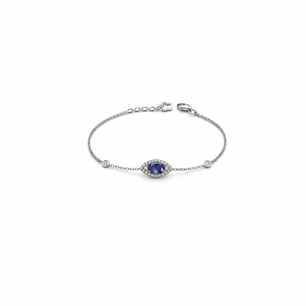 Delicate Eye-Shaped Tanzanite Bracelet