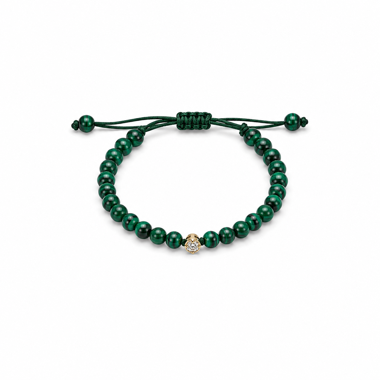 Diamond in Malachite Bracelet
