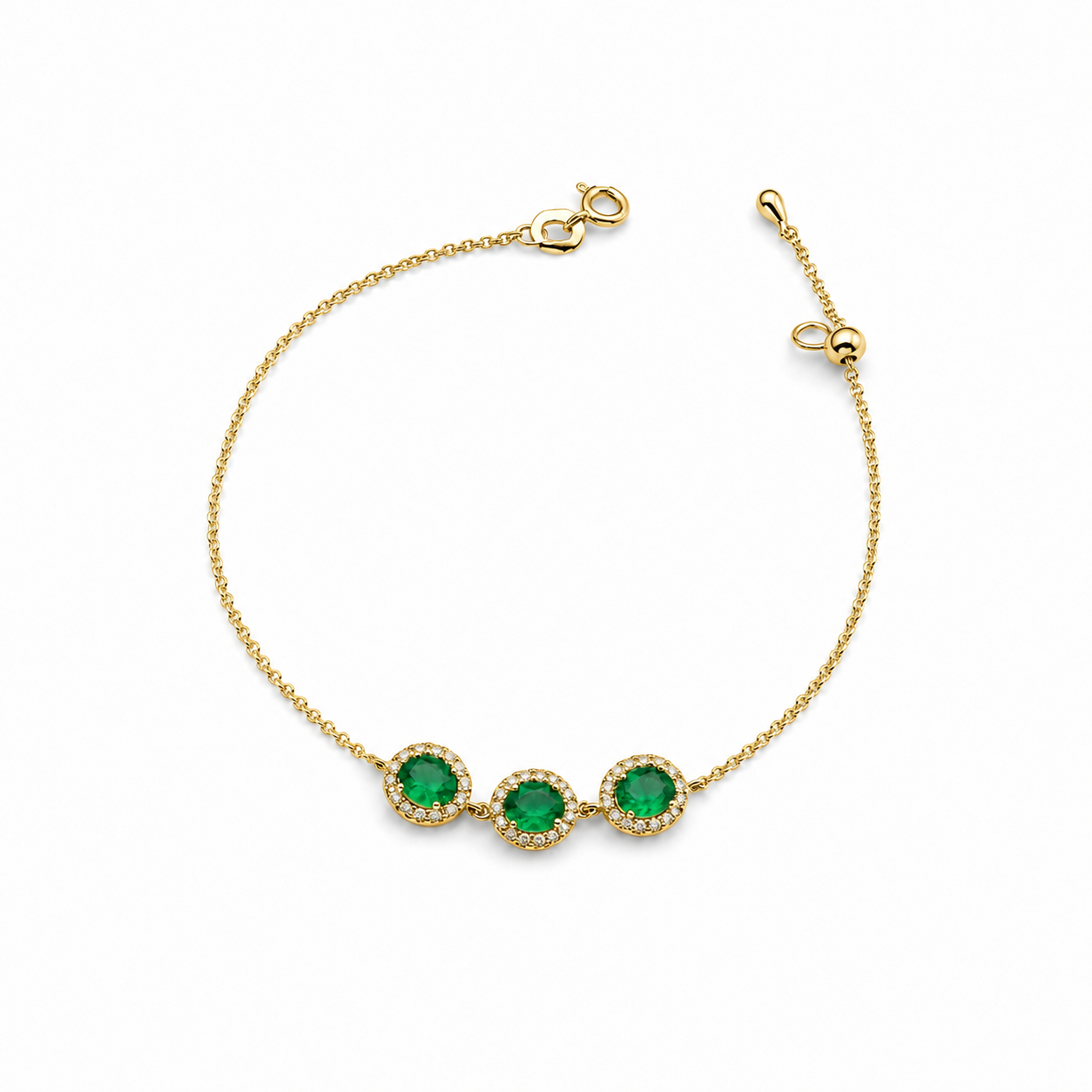 Trio Emerald Bracelet
