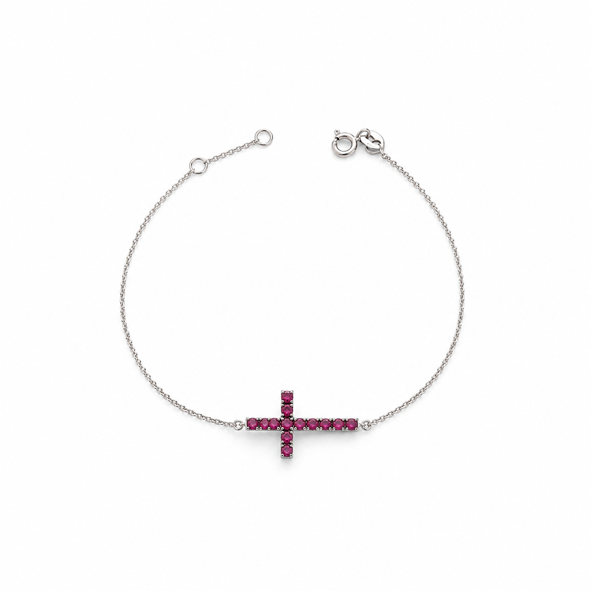 Ruby Cross Bracelet