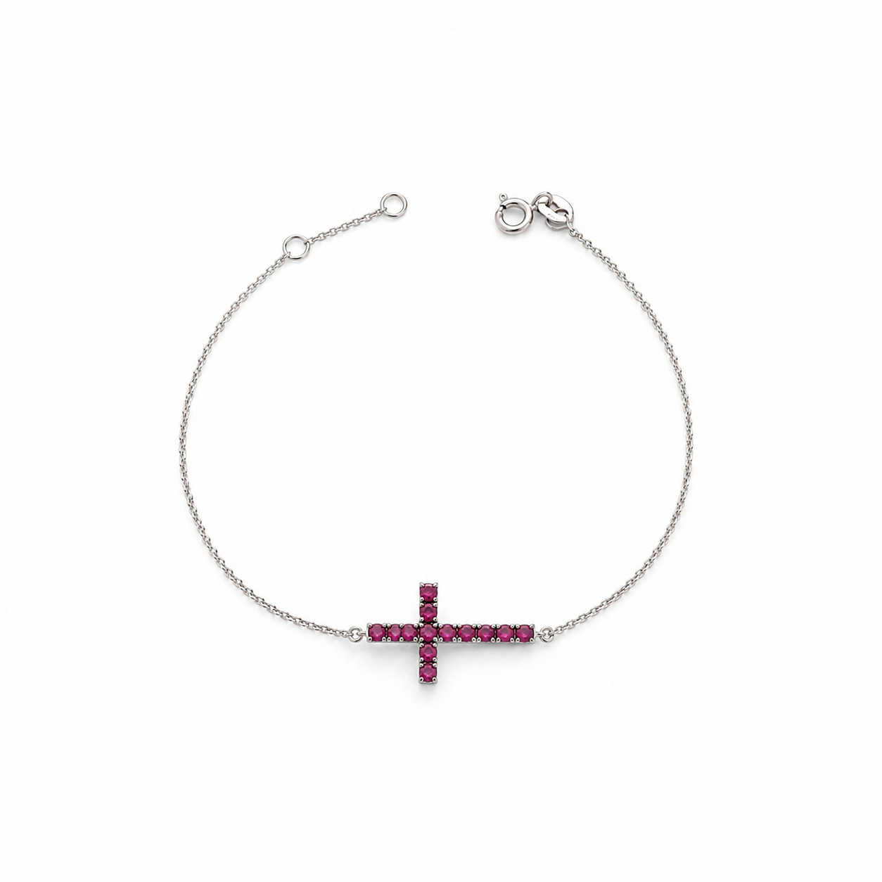 Ruby Cross Bracelet