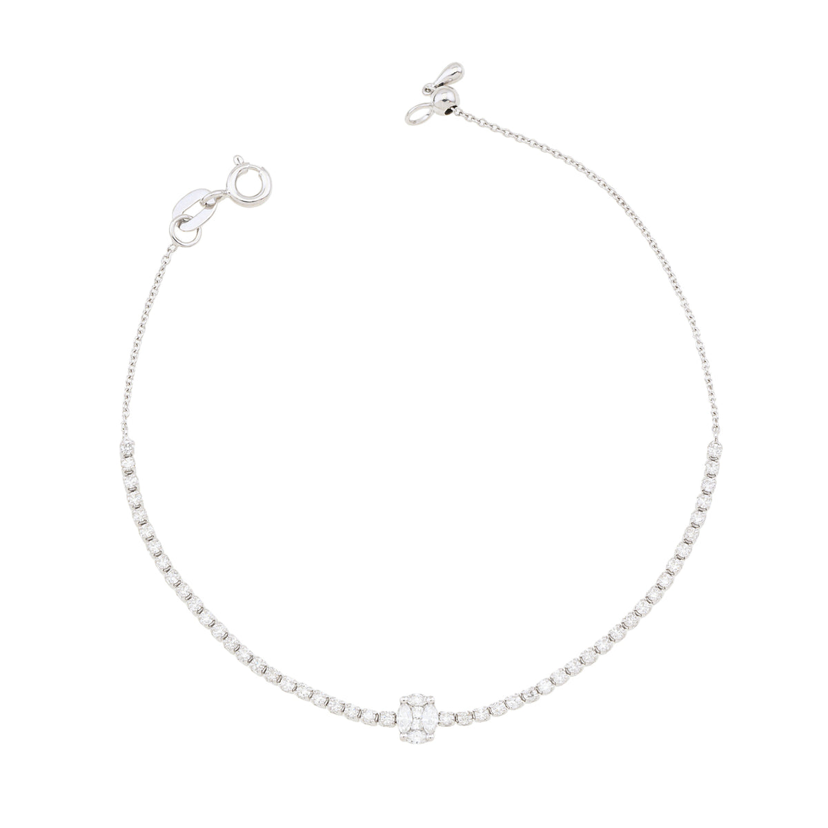 Oval Diamond Tennis Bracelet