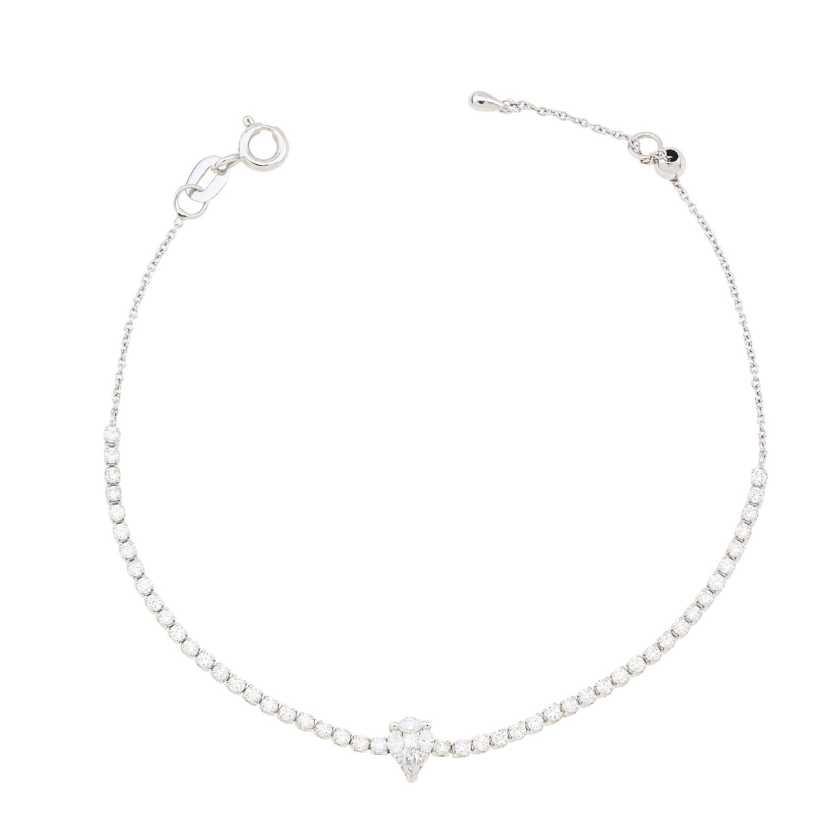 Pear Diamond Tennis Bracelet