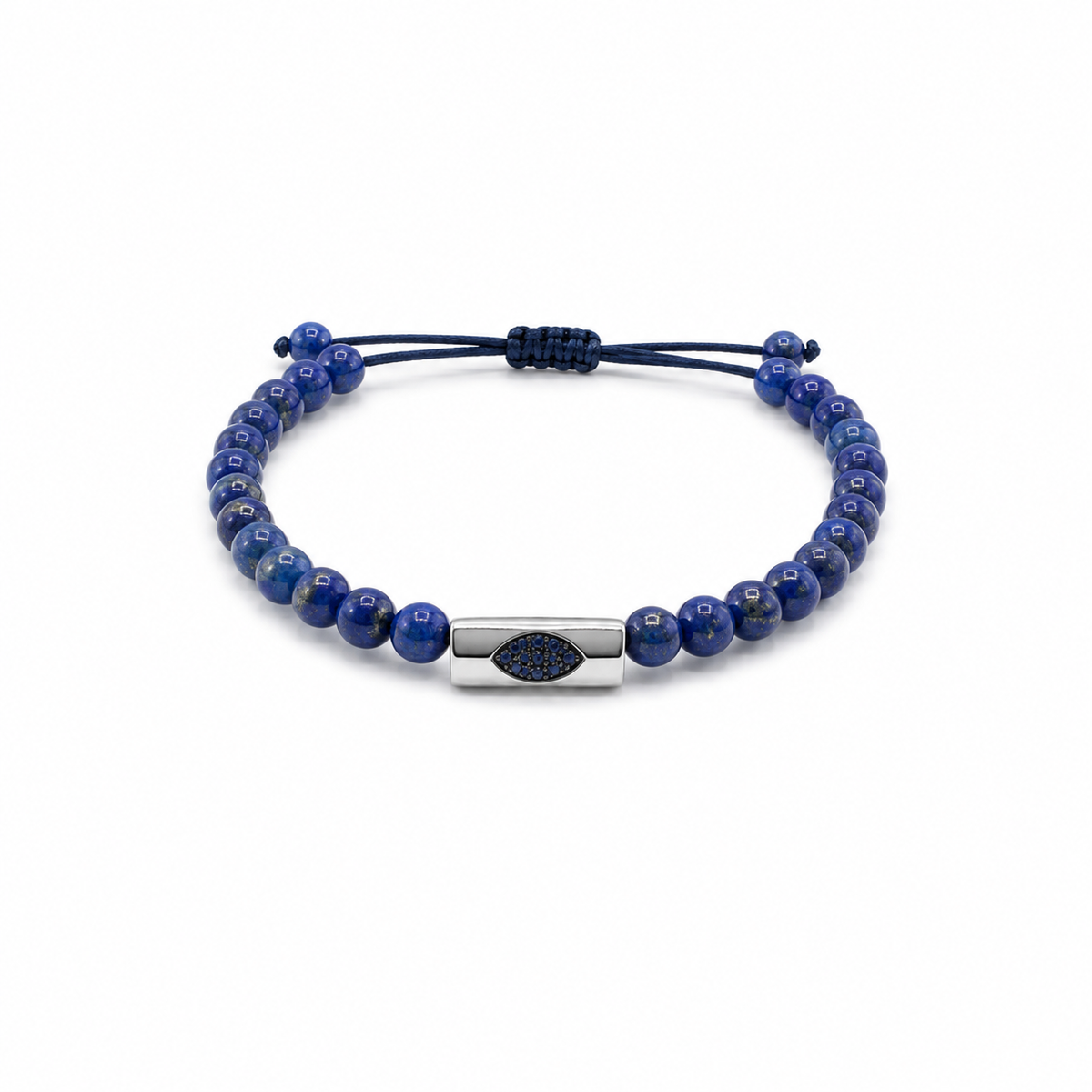 Lapis Bead Eye Bracelet