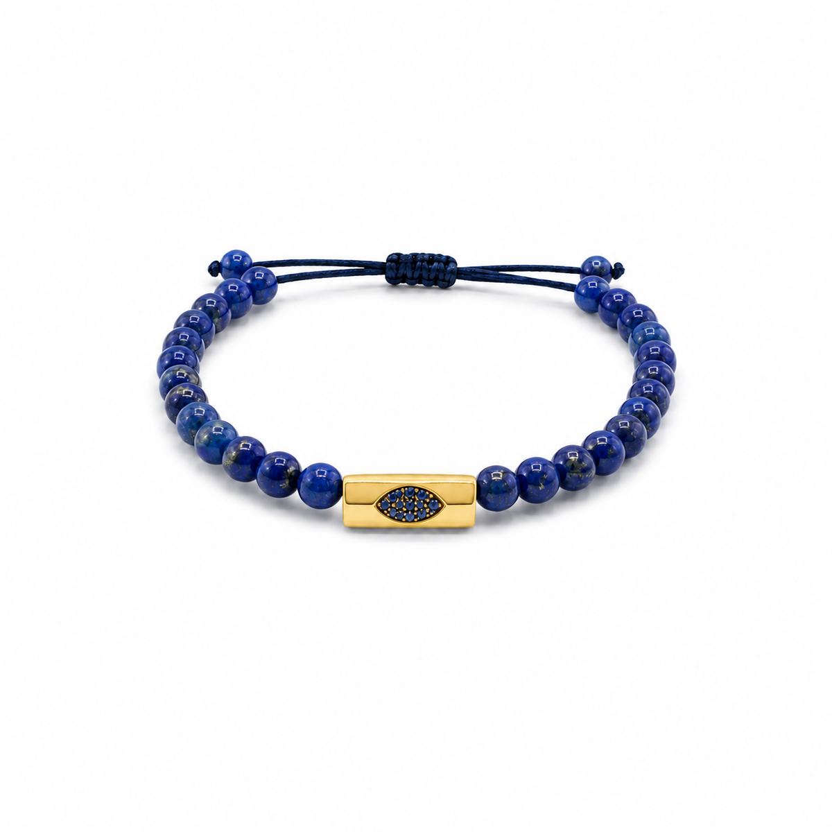 Lapis Bead Eye Bracelet