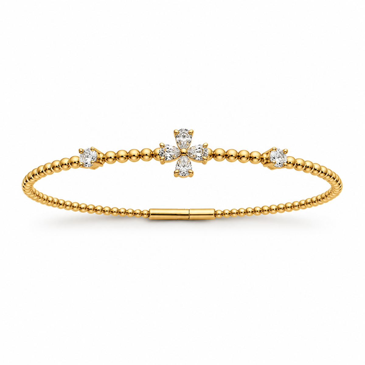 Diamond Cross Beaded Bangle