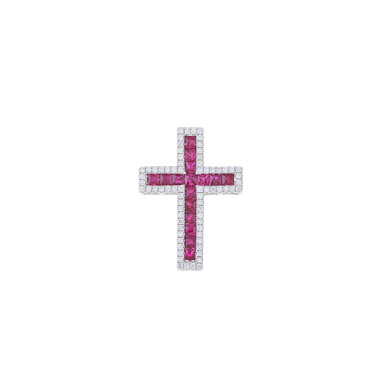 Ruby Cross Pendant