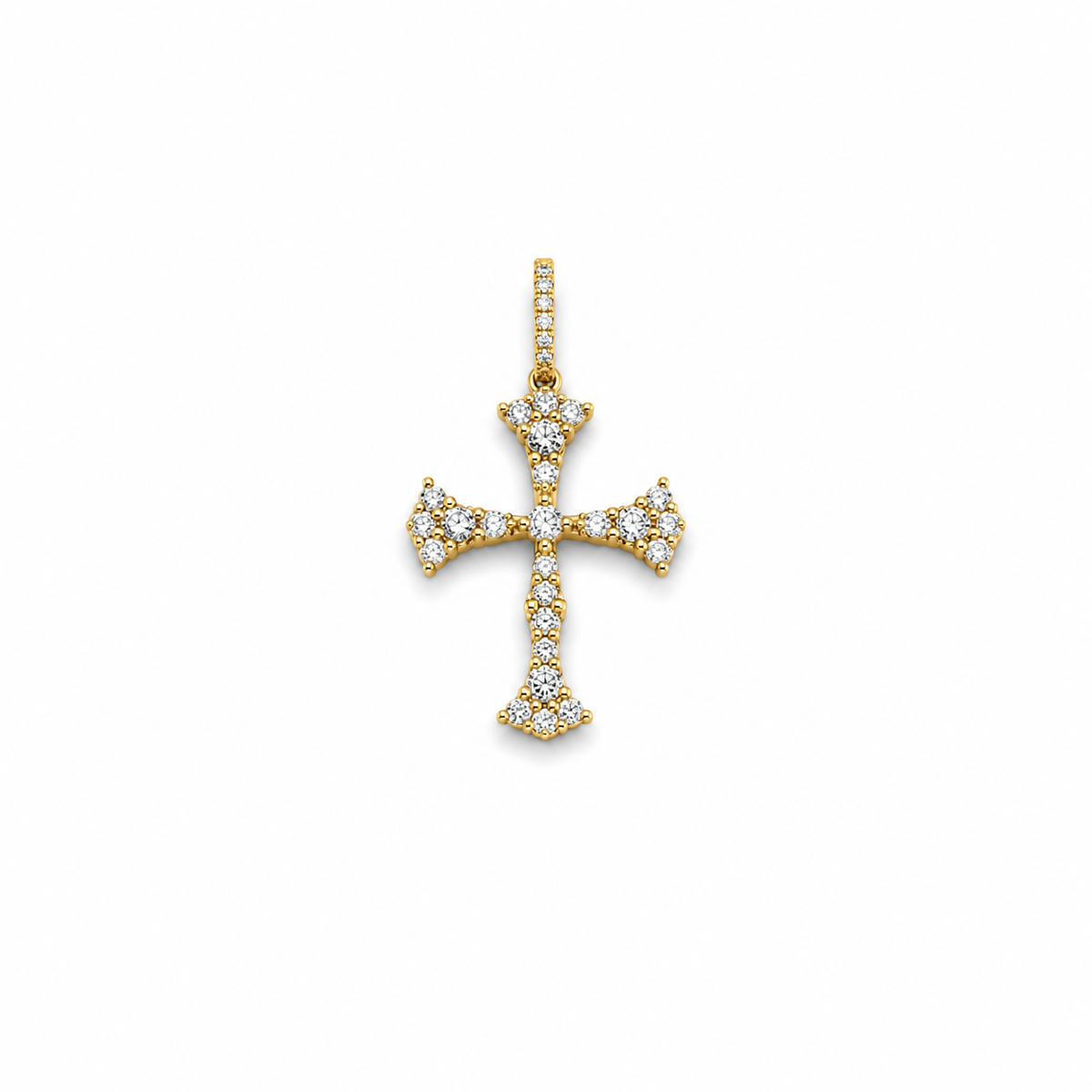 Victorian Style Diamond Cross Pendant
