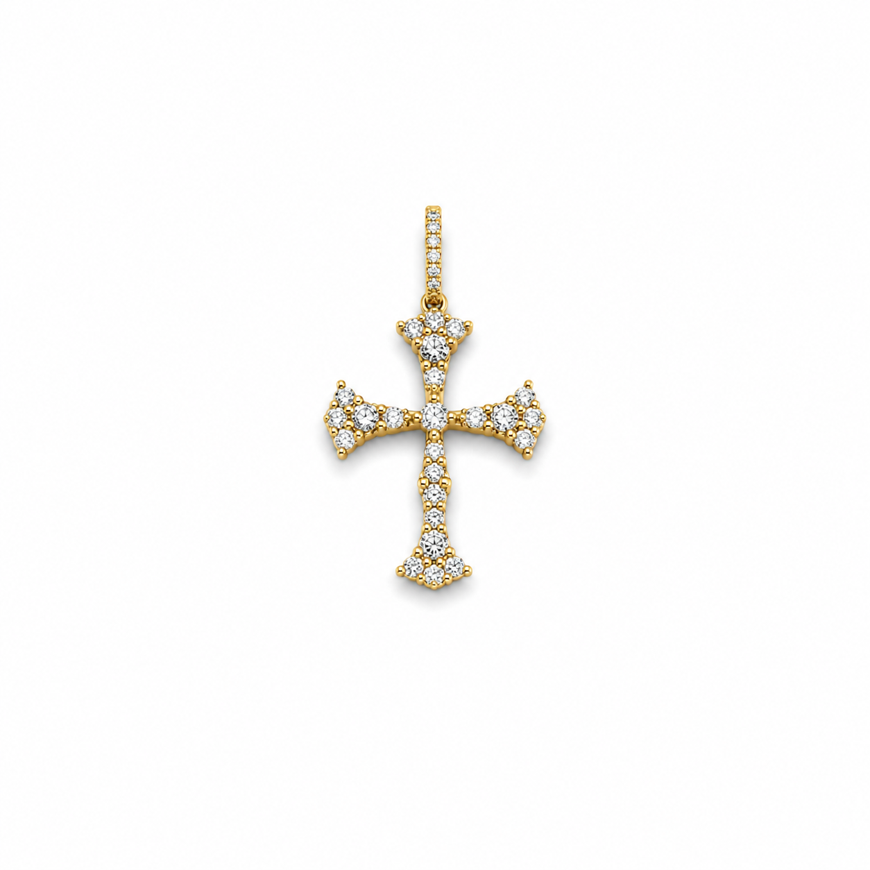 Victorian Style Diamond Cross Pendant
