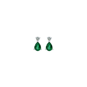 Diamond Tops Emerald Earring