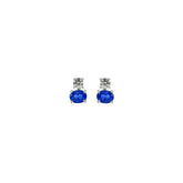 Diamond Tops Sapphire Earring